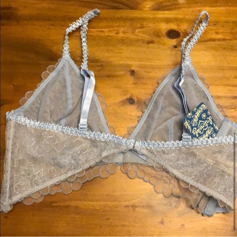 Free People Lucia Underwire Bra Blue New - Picture 5 of 5